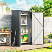 5ft x 3ft Outdoor Storage Shed w/ Lockable Door for Garden, Black