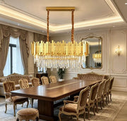 High-end Crystal Chandelier with Adjustable Height for Indoor Lighting 80cm