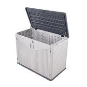 975L Garden Storage Utility Cushion Box Outdoor Waterproof Chest Shed with Base