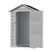 Plastic Garden Storage Shed Outdoor Storage House Tools Shed with Window & Floor