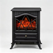 Electric Fireplace Heater Adjustable Flame Brightness 900/1800W Freestanding