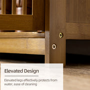 Bamboo Shoe Cabinet with Doors Shoe Rack Living Room Entryway Closet Organizers