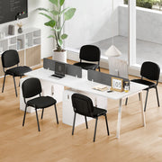 5 Pack Stackable Office Conference Chairs Steel Meeting Room Armless Chairs