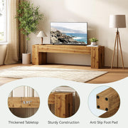 63-Inch Modern Solid Wood TV Stand with Open Storage for TVs up to 70 Inches