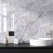 48X Marble Tiles Wall Sticker Self-Adhesive Stick Kitchen Bathroom Decor 30*60CM