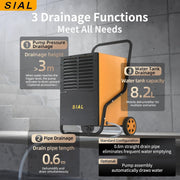 SIAL Industrial Dehumidifier 50L/Day for Whole House & Commercial Large, NEW