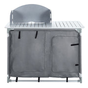 Outdoor Camping Kitchen Cupboard Cook Table Folding Storage Unit Shelf w Handbag