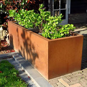 Garden Cube Metal Planter Corten Steel Plant Flowers Pot In & Outdoor Trough Tub
