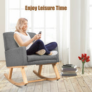 Fabric Upholstered Recliner Rocking Chair Armchair Lounge Sofa Seat Relax Rocker