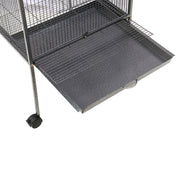 LARGE Bird Cage Rolling Metal Pet Parrot Lovebird Cage Aviary Extra StorageShelf