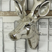 Silver Metal wall hanging mounted Stag deer Head animal display living room gift