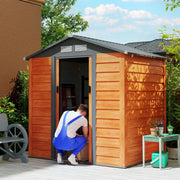6.5x5.2ft Garden Shed Tools Equipments Storage Sliding Door House Hut Shelter