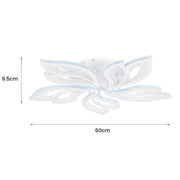 Modern Chandelier LED Lamp White Frame Ceiling Light With RGB Backlight Rahlszqb