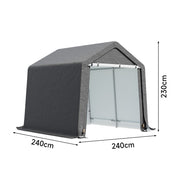 8x8FT Portable Bike Shelter Waterproof Steel Frame Outdoor Garden Storage Shed