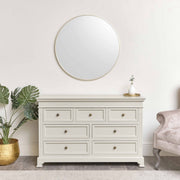 Large Round Champagne Gold Wall Mirror 80cm x 80cm modern minimal decor