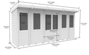 Total Sheds Pent Summer House Various Sizes Pressure Treated UK Manufactured