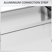 Door Canopy Outdoor Awning Rain Shelter for Window Porch 303x96 Clear