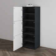 Shoe Storage Cabinet Wooden Shoe Rack Space-saving 3 Units 6 Tiers Many Colors