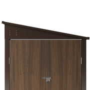 4.6 x 9 FT Metal Outdoor Storage Shed Lockable Double Door Steel Garden House