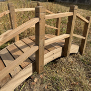 Ornamental Wooden Garden Bridge for Pond & Border Decoration Large 120cm