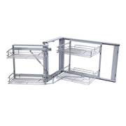 PullOut Kitchen Magic Corner Baskets Cupboard Larder Storage Shelf Rack Close UK