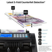 Note Counter Machine Money Currency Banknote Counting Detector Cash Bill ZZap