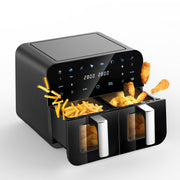 Air Fryer 9L Dual Basket 8 Program for Oil Free & Low Fat Healthy Cooking 2400W