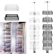 6 TIERS 300MM/400MM KITCHEN CABINET LARDER PULL OUT SOFT CLOSE UNIT 1850-2150MM