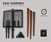 FITUEYES Tripod TV Stand SALE! Picasso Series 37-65 Inch Easel Walnut Wood Black