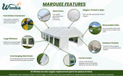 Marquee Gazebo HEAVY DUTY COMMERICAL PE 220gsm 4x6 4x8 5x10 6x12