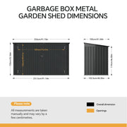 Metal Triple Wheelie Bin Storage Shed Rubbish Dustbin Cover Garden 3 Sheds House