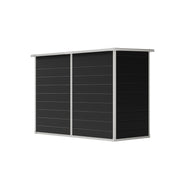 Garden Shed 7x4ft Plastic Tools Storage House with Floor & Lockable Double Doors