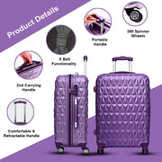 Hard Shell PC+ABS Cabin Suitcase 4 Wheel Travel Luggage Trolley Lightweight Case
