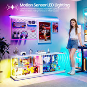 Glass Display Cabinet RGB LED Motion Sensor Charging Station for Collectibles