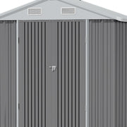 8 x 6ft Metal Garden Shed Waterproof Outdoor Bike Storage for Tool Organization