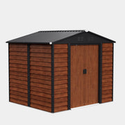 8 x 6FT Garden Shed Double Doors Metal Apex Roof Outdoor Storage House 4 Vents