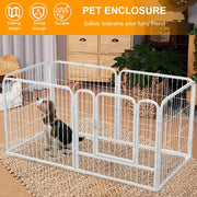 6 Panel Heavy Duty Pet Playpen Dog Puppy Exercise Fence Enclosure Indoor Outdoor