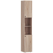 Bathroom Cabinet Cupboard Tall Free Standing Tallboy Storage Furniture OAK
