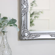 silver wall mounted mirror vintage style home hallway home furniture accessory