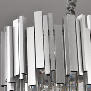 Luxury Crystal Chandelier for Dining Room,10 Lights Modern Crystal Pendant Light