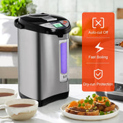 5L Instant Hot Water Dispenser with 5 Temp Settings & 24H Timer, Stainless Steel