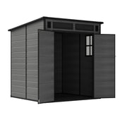 6'x4' 6'x6' Plastic Garden Storage Shed Outdoor Tool Storage House With Floor