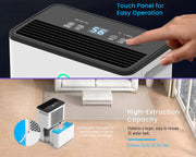 Dehumidifier 12L for Home with Automatic Humidity Sensor & Continuous Drainage
