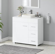 Under Sink Cabinet Bathroom Basin Unit Cupboard Storage Furniture & Shelf White