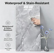 48X Marble Tiles Wall Sticker Self-Adhesive Stick Kitchen Bathroom Decor 30*60CM