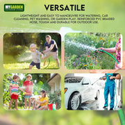 Heavy Duty Reinforced Garden Hose Pipe Braided PVC Watering Hose (Green) 50/100M