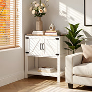 White Sideboard Cabinet Modern Farmhouse Storage Cabinet for Kitchen Dining Room