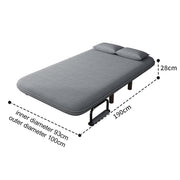 Double Folding 5 Position Convertible Sleeper Armchair Chair Sofa Bed NEW