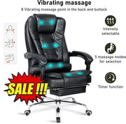 Executive Office Chair Massage Computer Desk Chair Swivel Recliner Gaming Chair