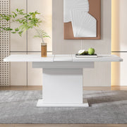 Extendable Dining Table White !SALE! Storage Kitchen Table Space Saving 130cm